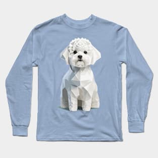 Geometric Bichon Frise Long Sleeve T-Shirt